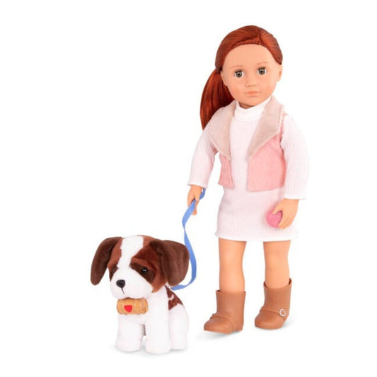 Delphia and Plush Pup Doll and Pet Set