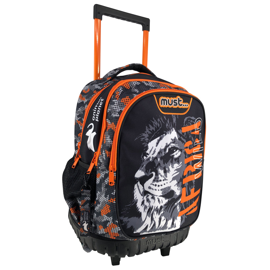 Must Animal Planet Orange Trolley Backpack