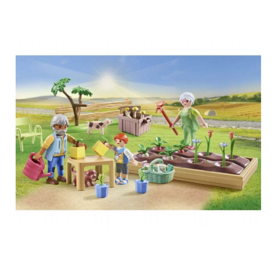 PLAYMOBIL Country Idyllic Kitchen Garden With Grandparents