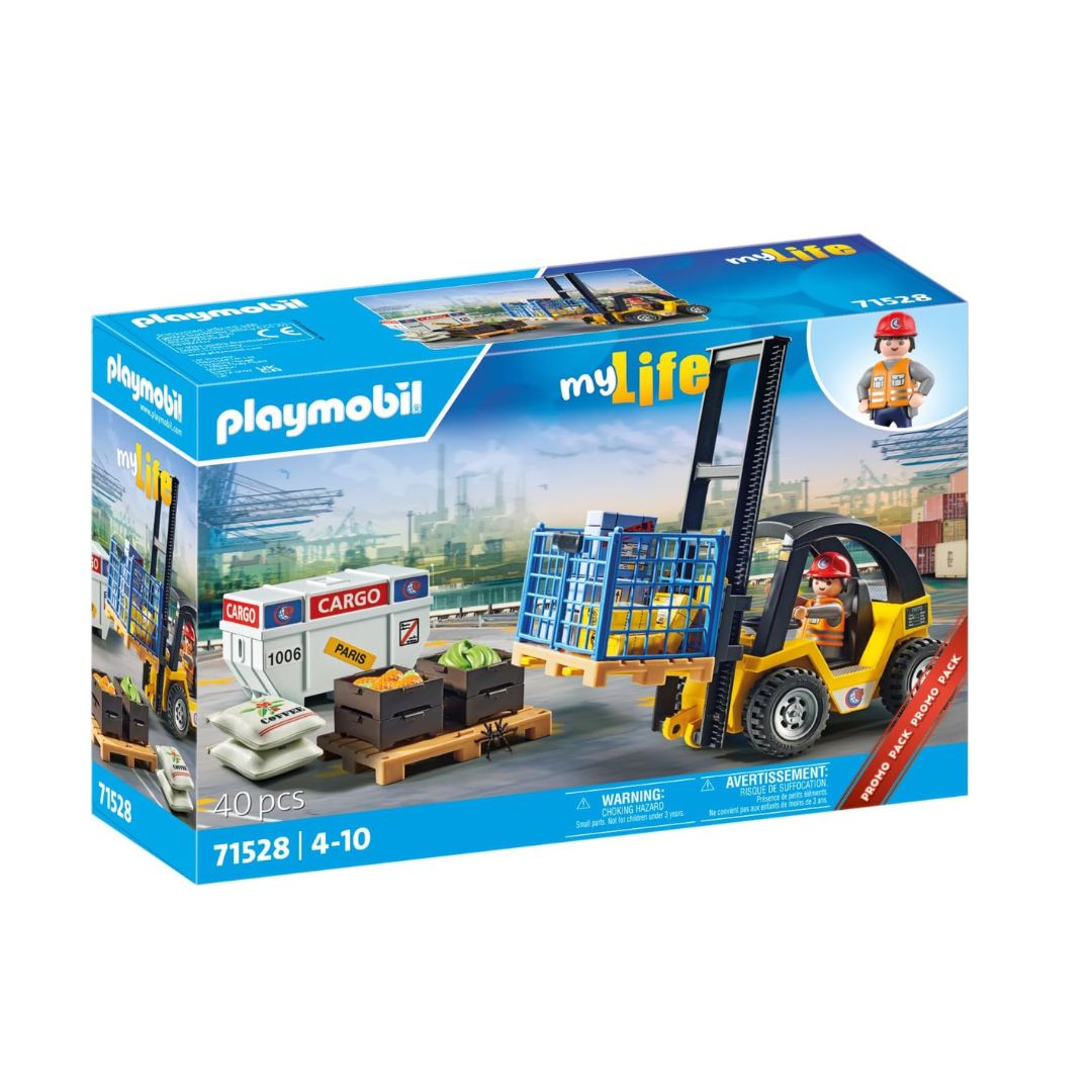 Playmobil MyLife Forklift truck with cargo