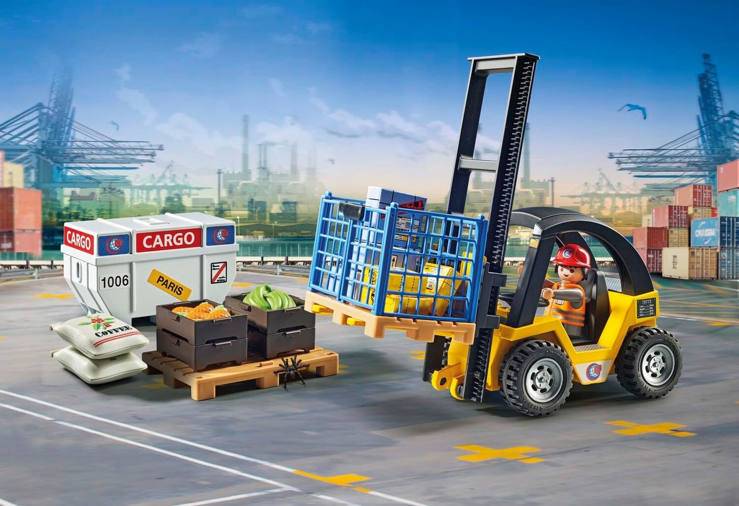 Playmobil MyLife Forklift truck with cargo