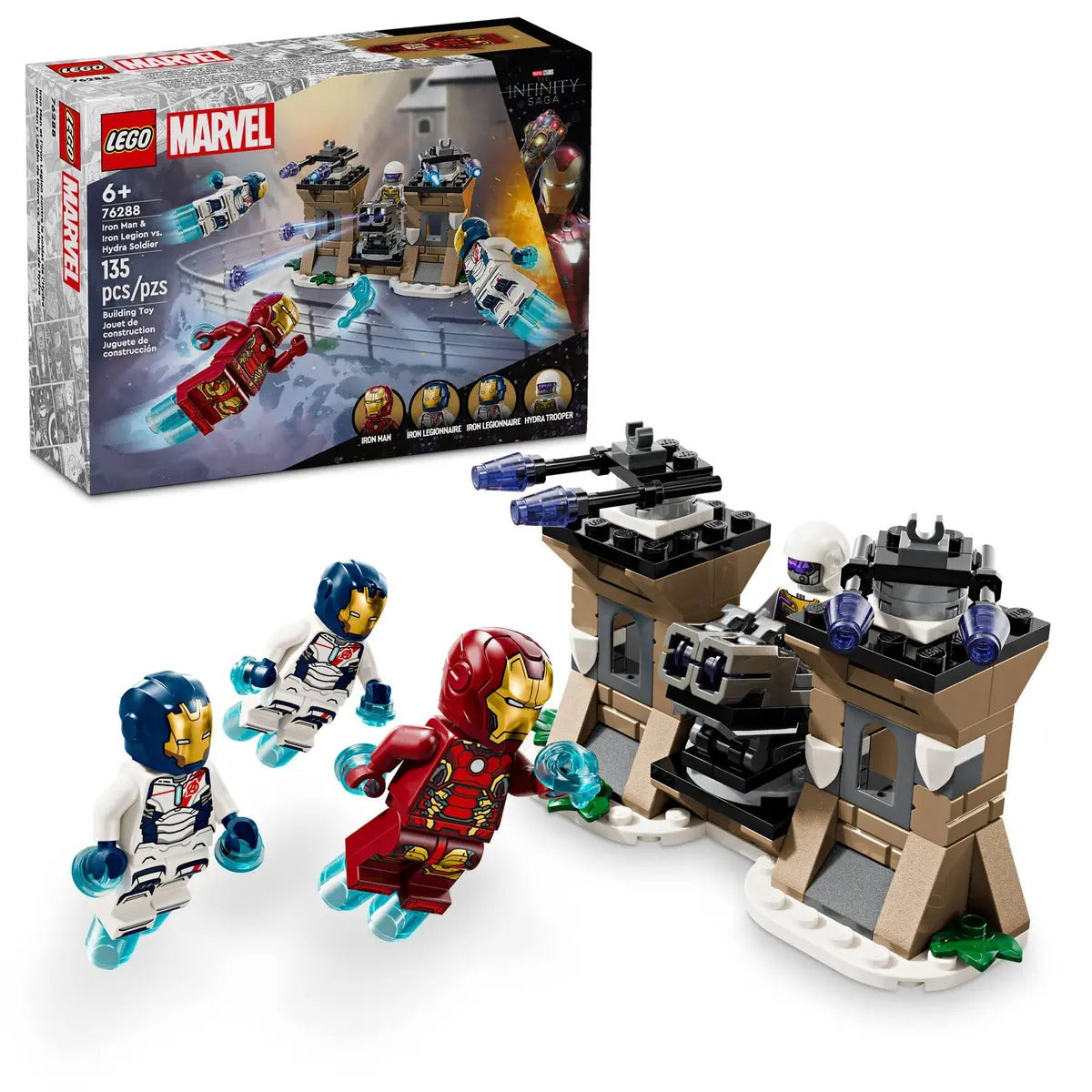 Lego Marvel Iron Man & Iron Legion vs. Hydra soldier 76288