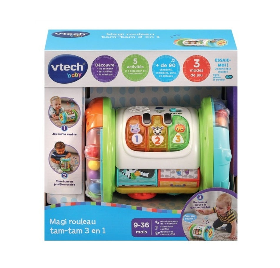 Vtech Baby Magi Rouleau Tam-Tam 3 En 1