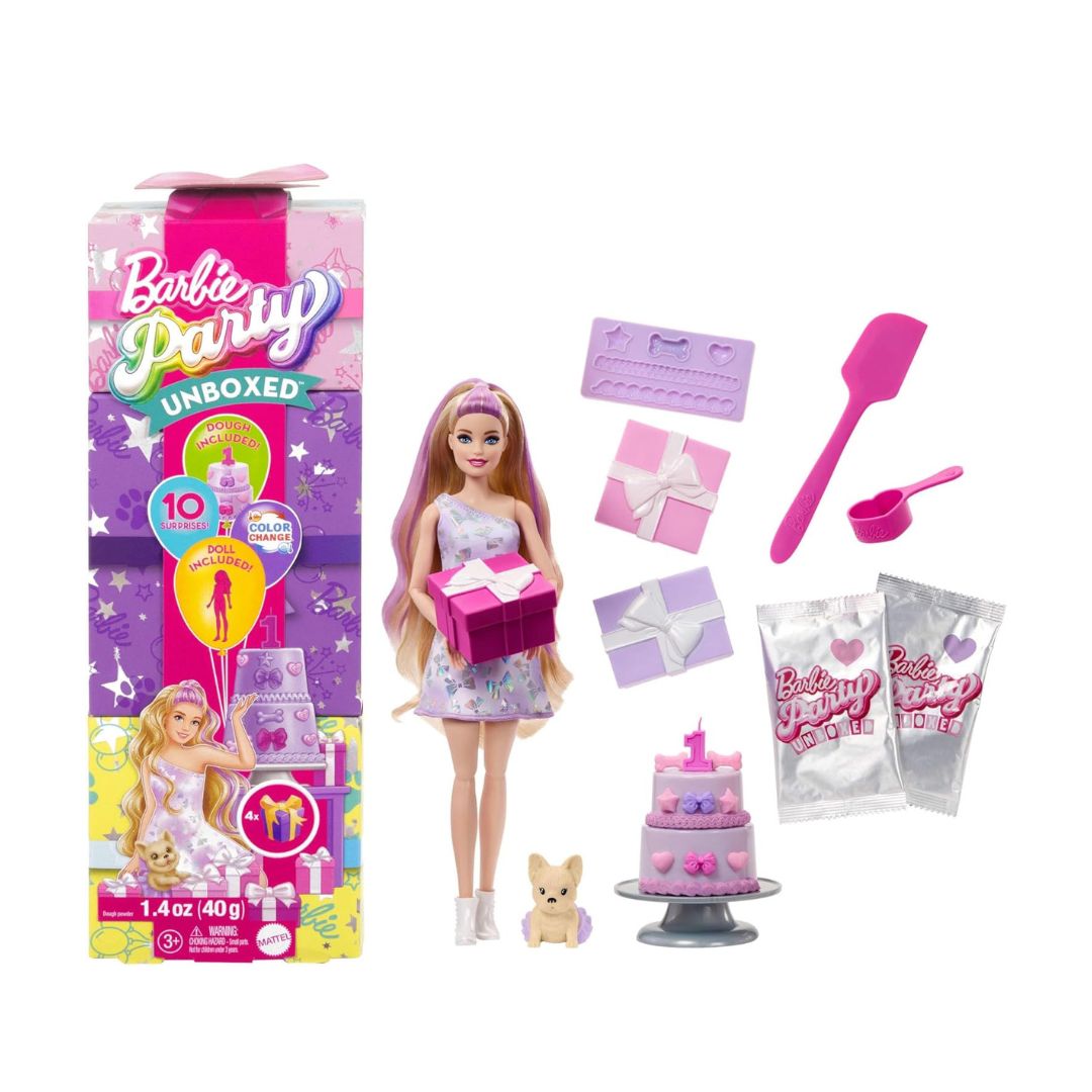 Barbie Party Unboxed Pet Birthday Bows Set