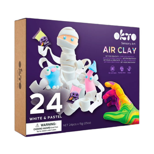 Air Clay Creativity Set White and Pastel