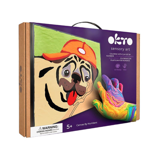 3D Painting Pug Dog Modeling Clay Se