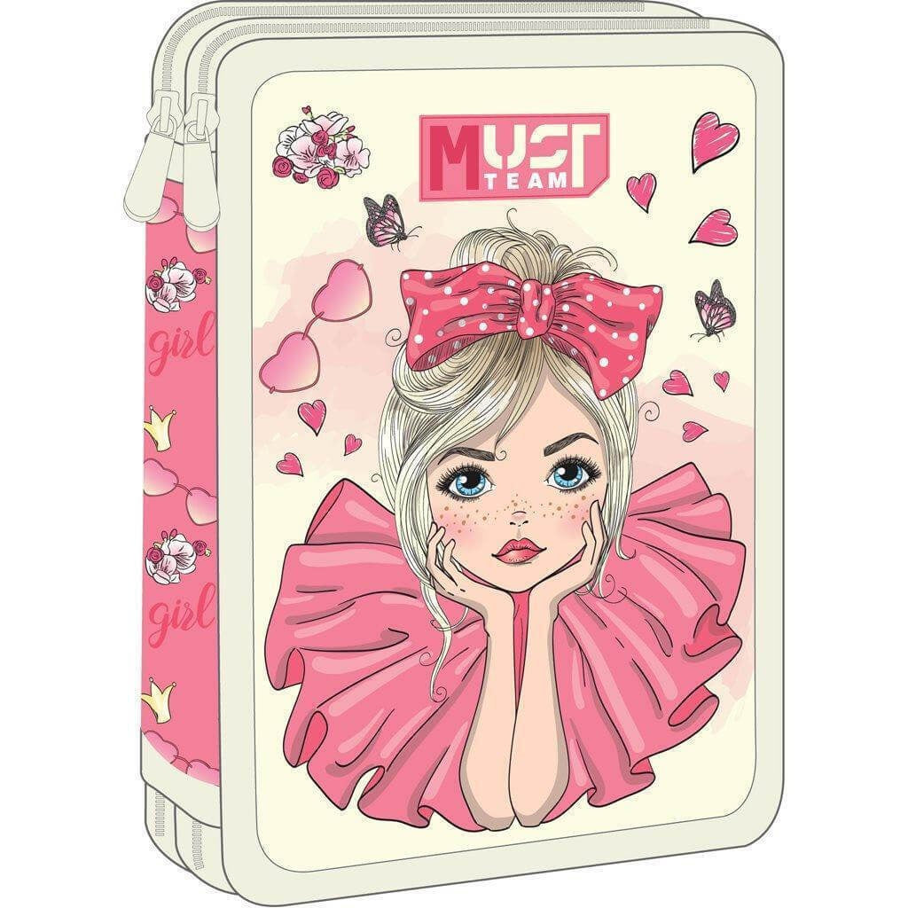 Must Double Pretty Girl Pencil Case