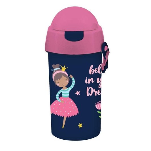 Water Bottle Plastic for Girls 500ml Assorted