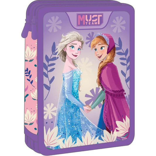 School Pencil Case Double Filled Disney Frozen Sisters