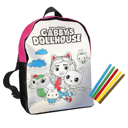 Gabby's Dollhouse Colouring Backpack