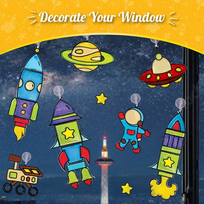 Diy Window Art Rocket