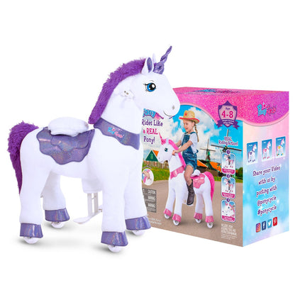 Purple Unicorn Ride-On
