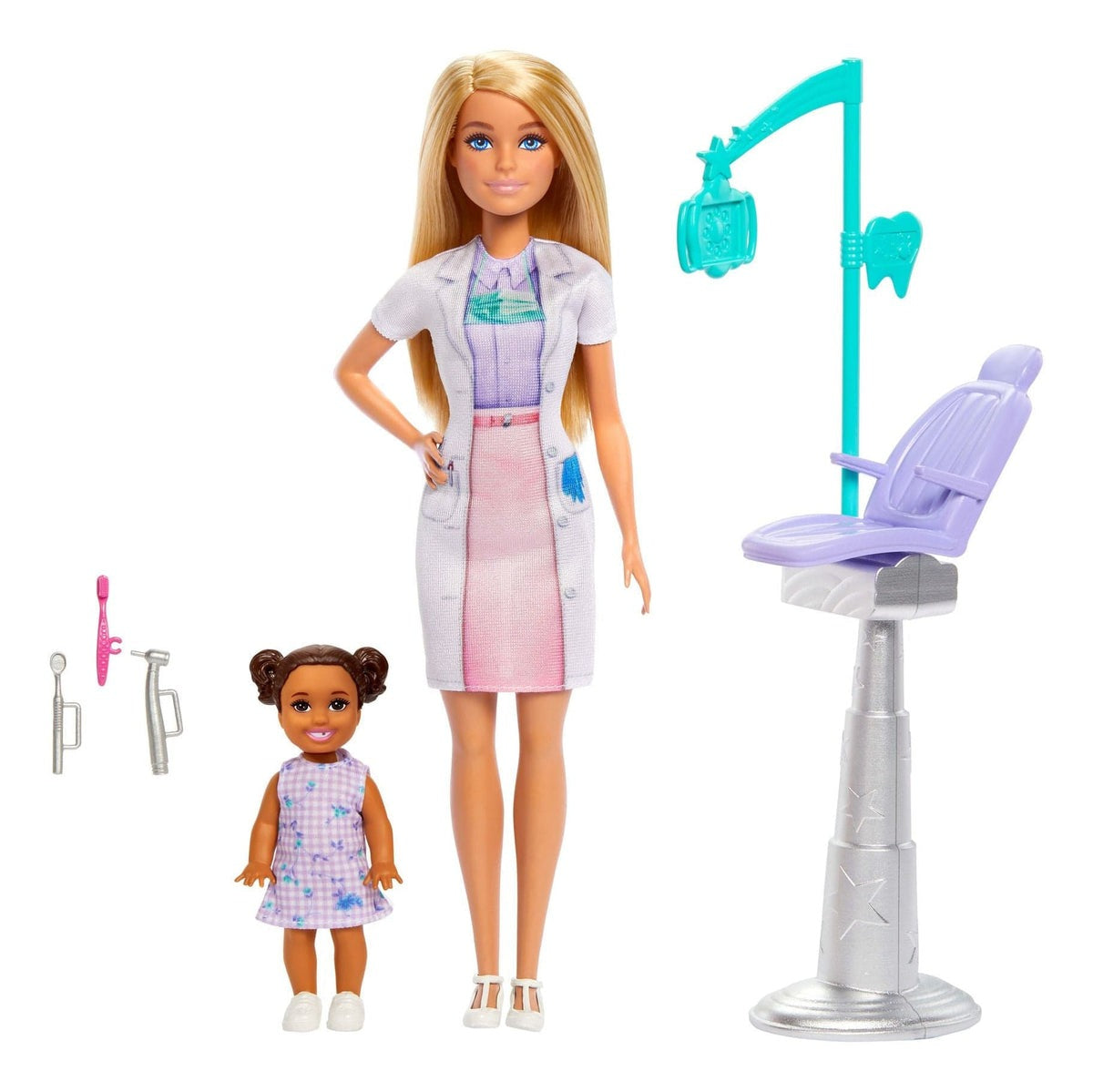 Barbie Nurturing Dentist Playset with Dental Tools and Patient
