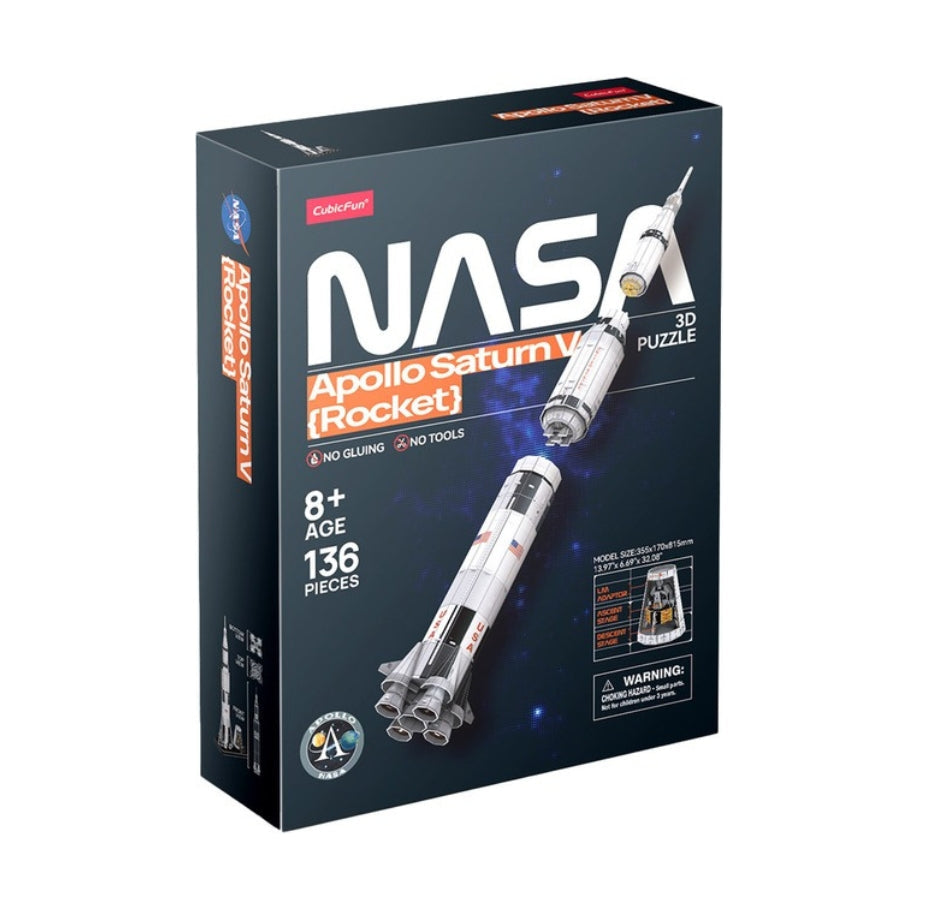 Cubic Fun Nasa 3D Puzzle Apollo Saturn V Rocket (136 Pieces)