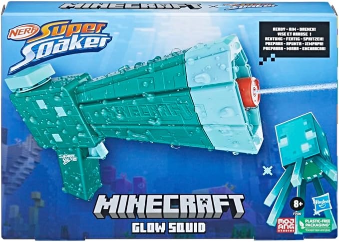 Nerf Super Soaker Minecraft Glow Squid