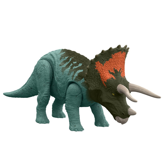 Jurassic World Dominion Roar Strikers Triceratops (Orange) Dinosaur Figure