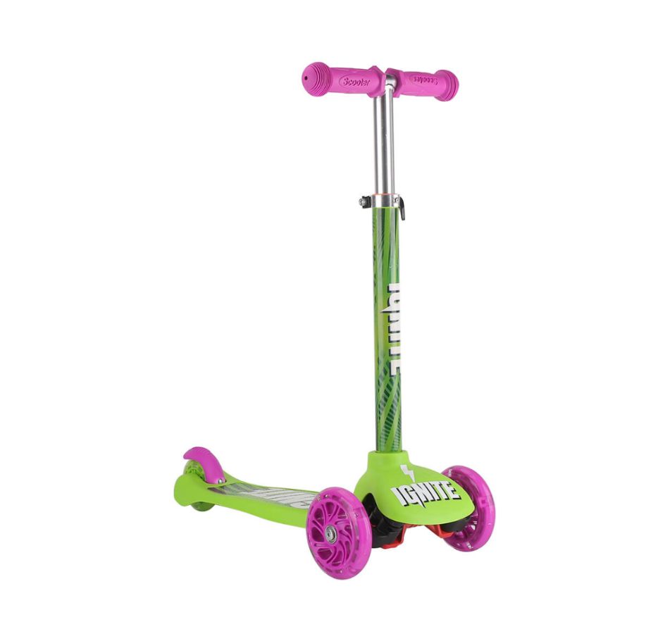 Ignite Glide Scooter 3 Wheels Combo Pack Green