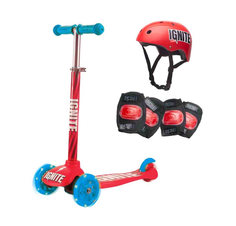 Ignite Glide Scooter 3W Combo Pack Red