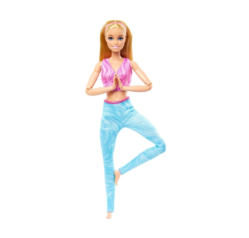 Barbie Made to Move doll Blonde In Blue Leggings