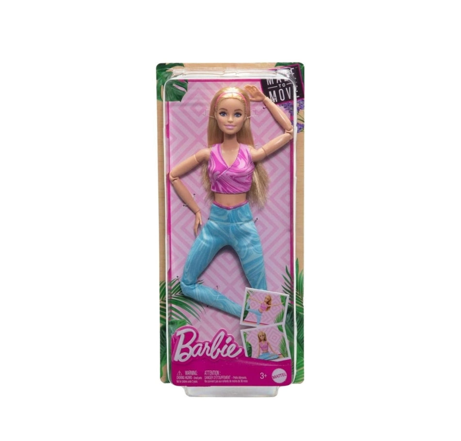 Barbie Made to Move doll Blonde In Blue Leggings