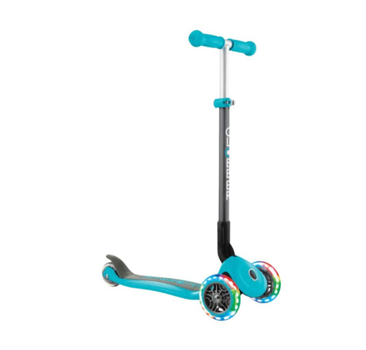 Globber Primo Foldable 3 Wheel Scooter Fantasy (Light Teal)