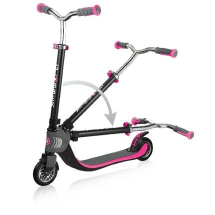 Globber Flow Foldable 125 Scooter (Black & Pink)