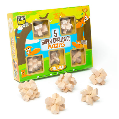 Play & Win 5 Super Wooden Puzzles