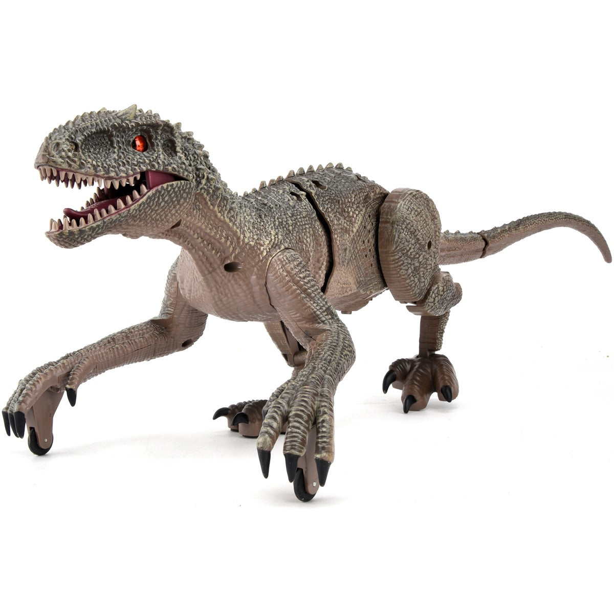 RC Roaring Raptor Brown Remote Control Dinosaur