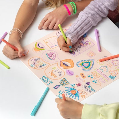 Coloring Mat  (5 Erasable Markers - Teens)