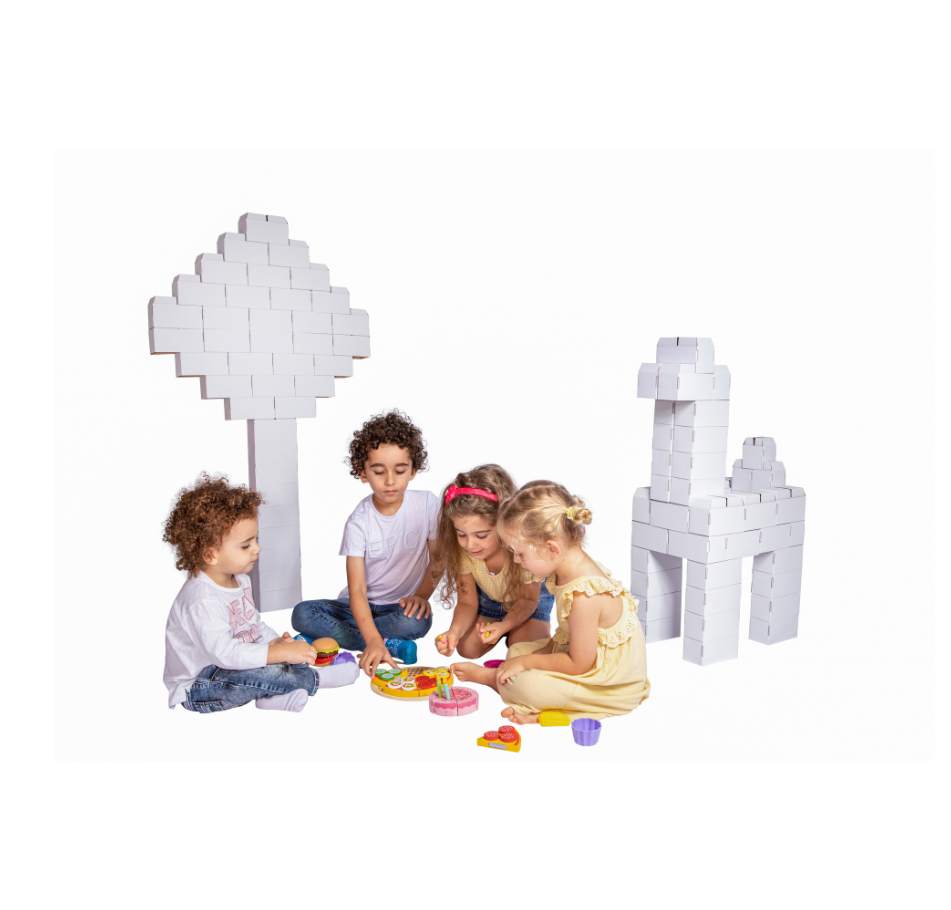 Rikbits White Color Building Blocks (52 Pieces)