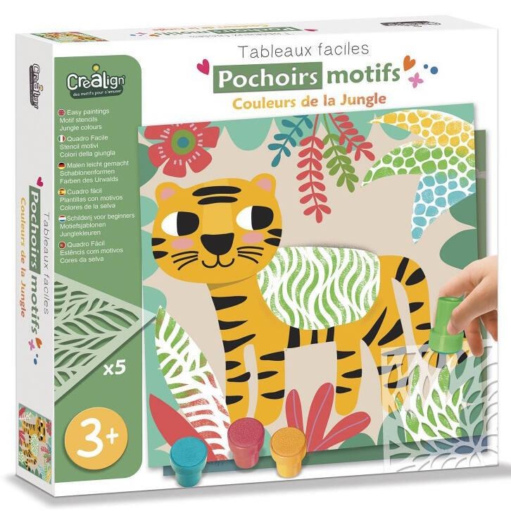 Jungle themed color stencils