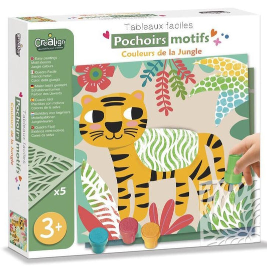 Jungle themed color stencils