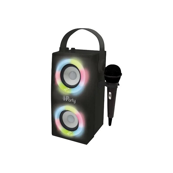 Portable Bluetooth speaker with microphone and light effects
