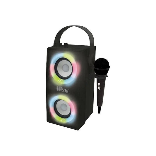 Portable Bluetooth speaker with microphone and light effects