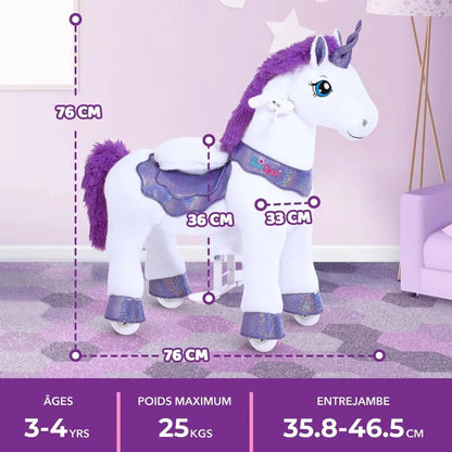 Purple Unicorn Ride-On