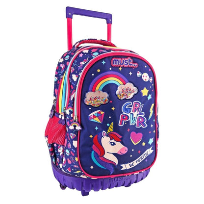 Must Be Positive Unicorn Trolley Backpack