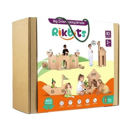 Rikbits Brown Color Building Blocks (110 Pieces)