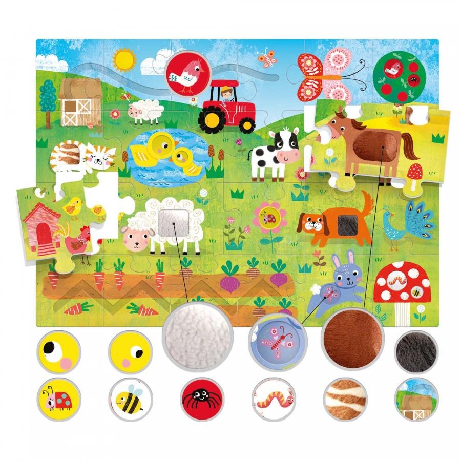 Tactile Puzzle Montessori Farm