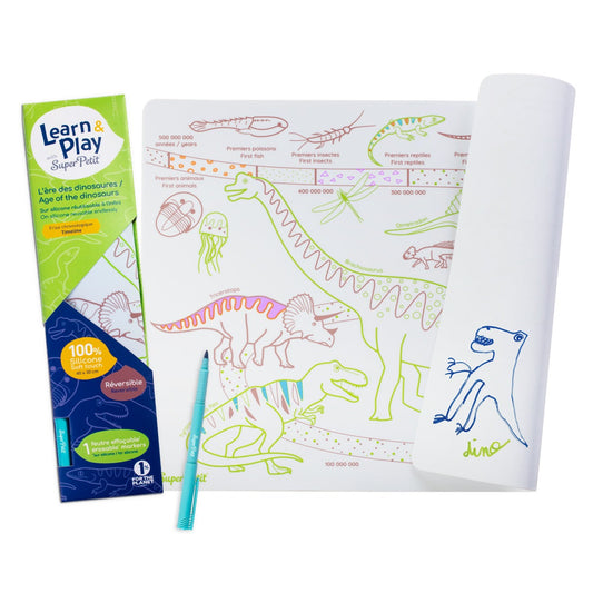 Coloring Mat  (5 Erasable Markers - Dino)