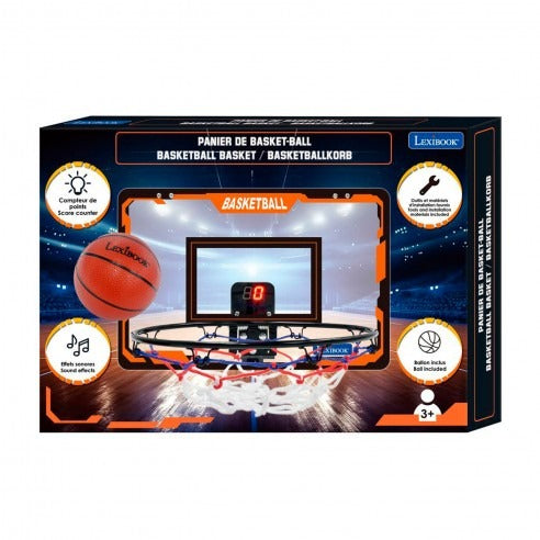 Electronic basketball hoop