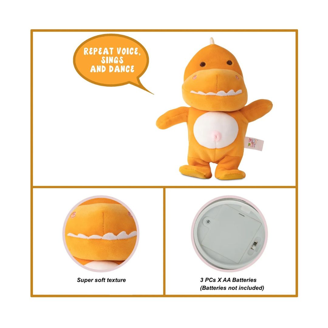 Pugs At Play Talking Rex Plush Toy