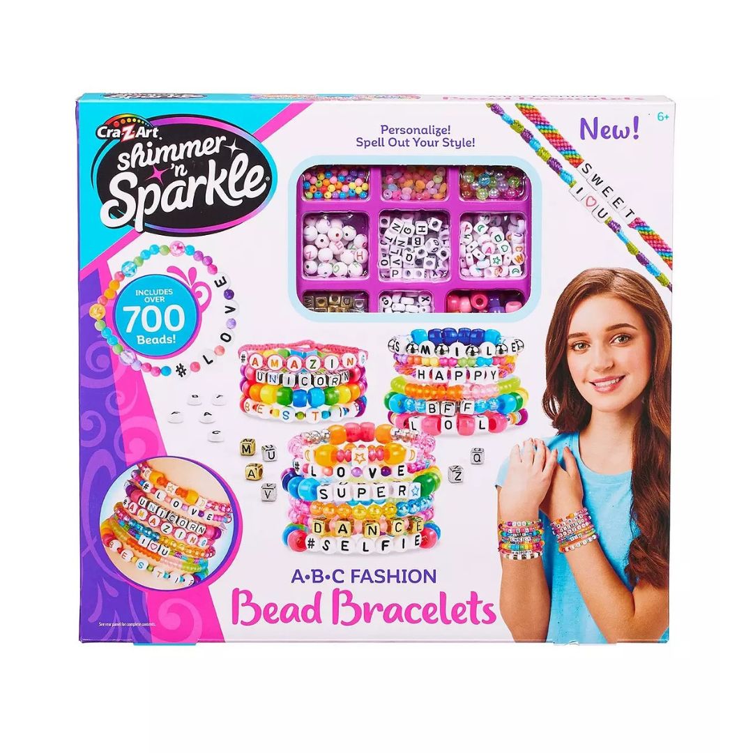 Shimmer N Sparkle ABC Fashion Bead Bracelets