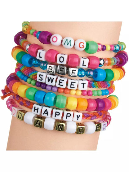 Shimmer N Sparkle ABC Fashion Bead Bracelets