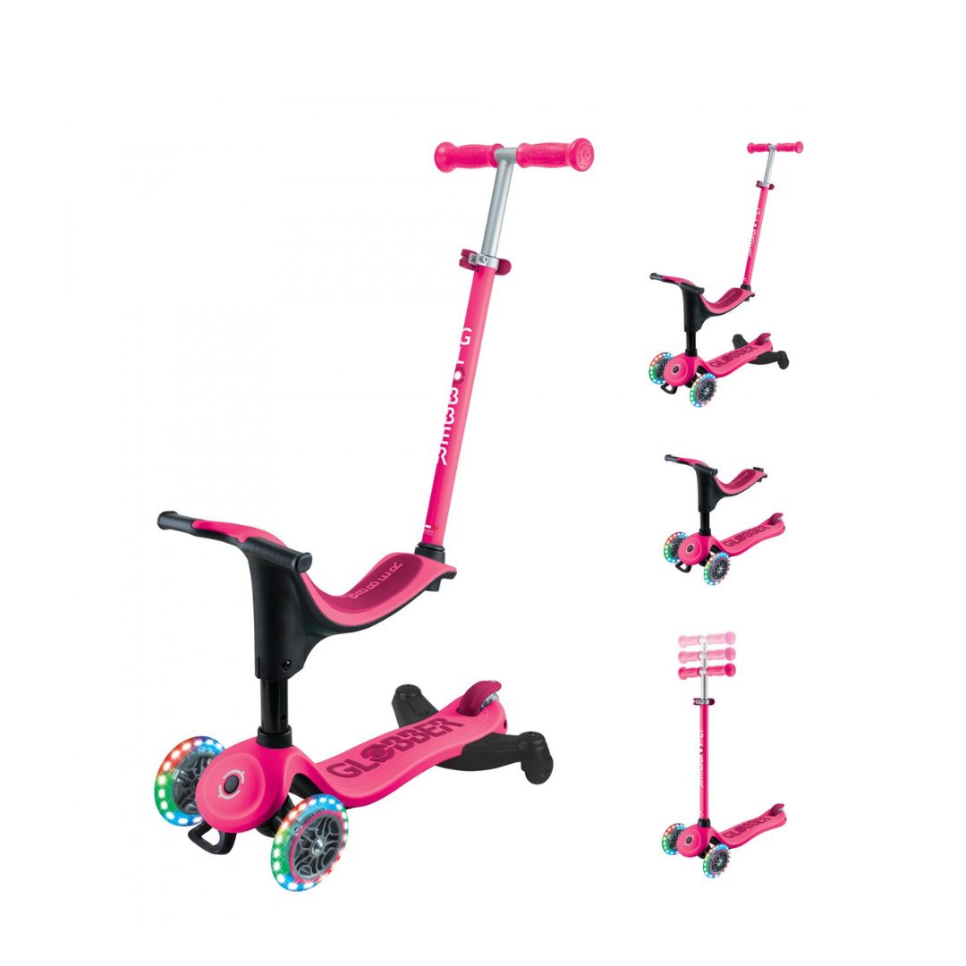 Globber GO UP SPORTY LIGHTS 360° Scooter Fuchsia