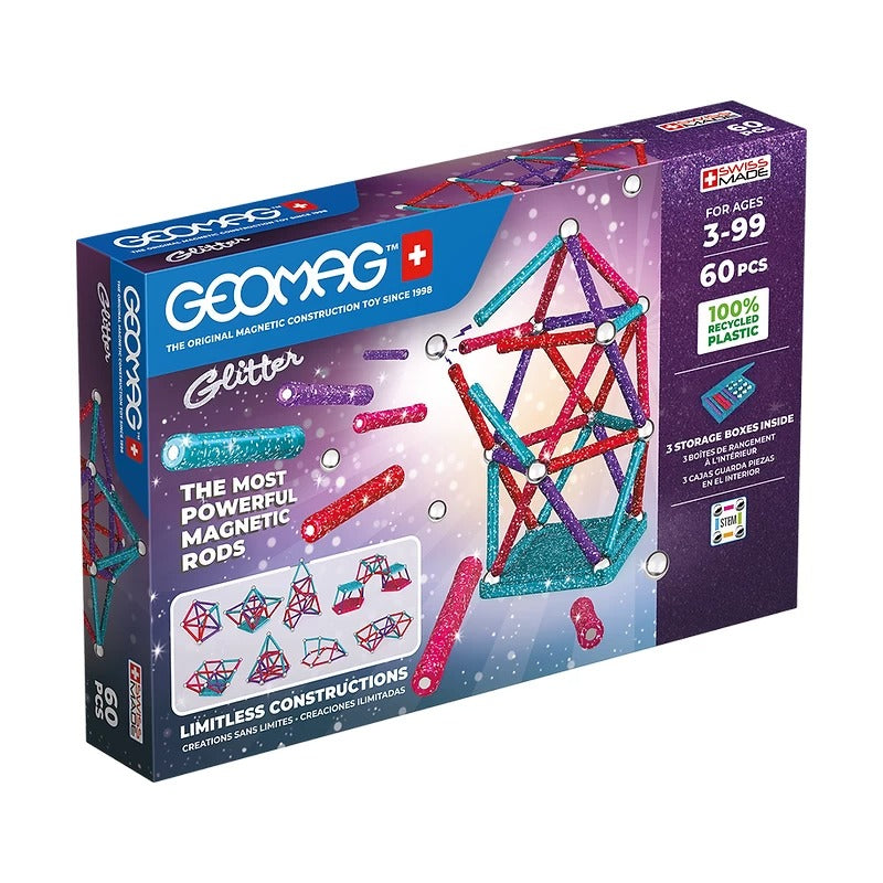 Geomag Glitter Panels Recycled (60 Pieces)